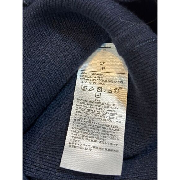 Banana Republic navy blue classy sweater blouse size XS - Picture 10 of 10